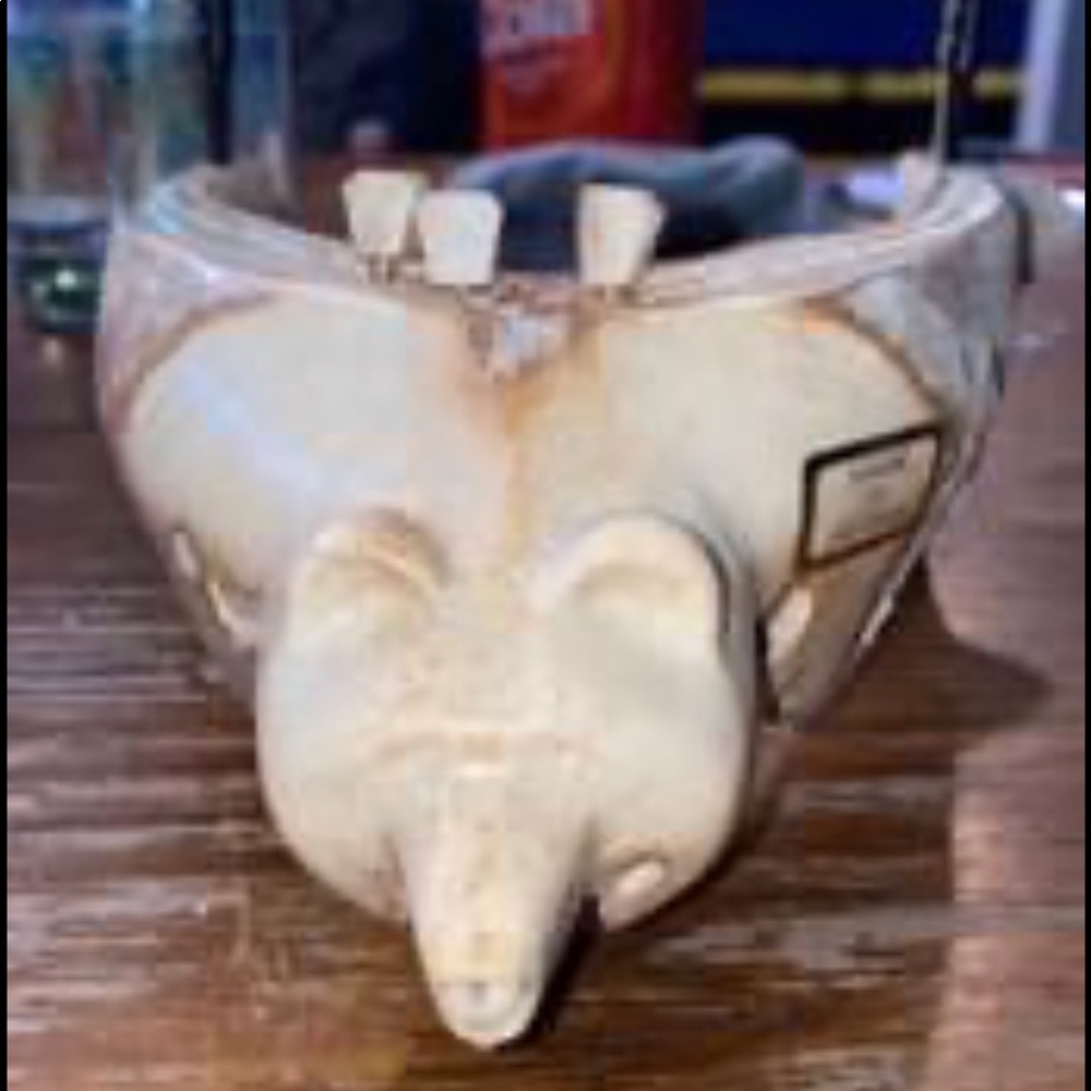 Ak Fossilized Walrus cribbage board- carved-